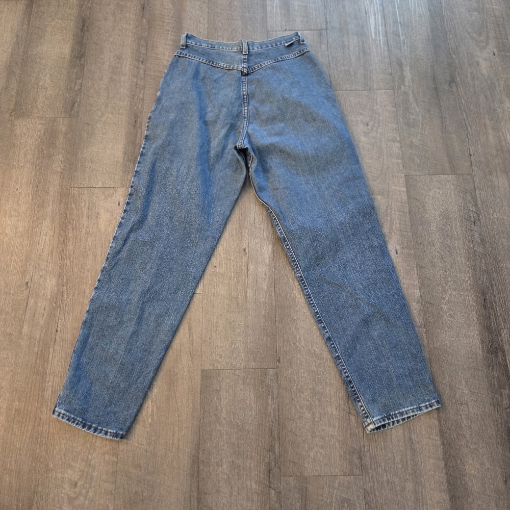 VTG Lee Bareback Jeans Womens 10 Med Wash  Pleated High Rise USA 80s
